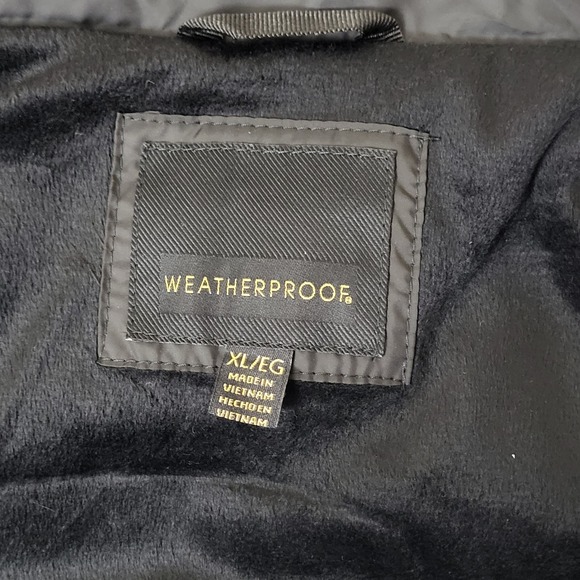 WEATHERPROOF Quilted Puffer Vest Long Black Longline Sleeveless Jacket XL - Picture 8 of 12